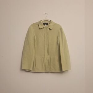 wool blend Jones New York petite large sage button jacket